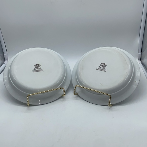 Set of 2 Vintage Dansk Bistro Blue Rimmed Soup Cereal Bowls - Picture 2 of 7